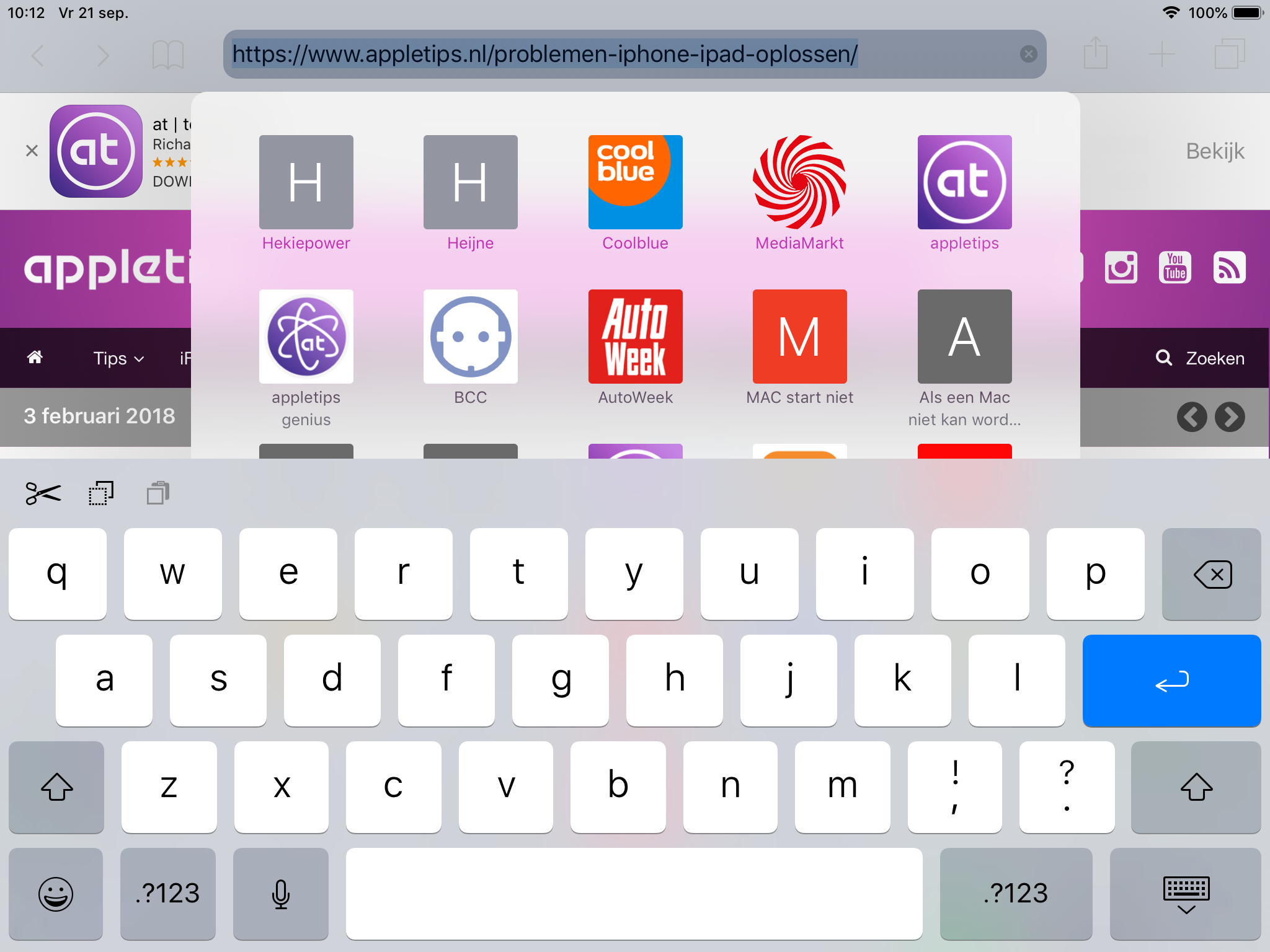 Verplicht Lada Airco Toetsenbord is veranderd op de iPad, maar op iPhone hetzelfde gebleven —  appletips genius